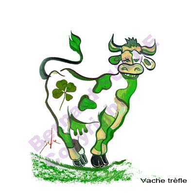 vache trefle